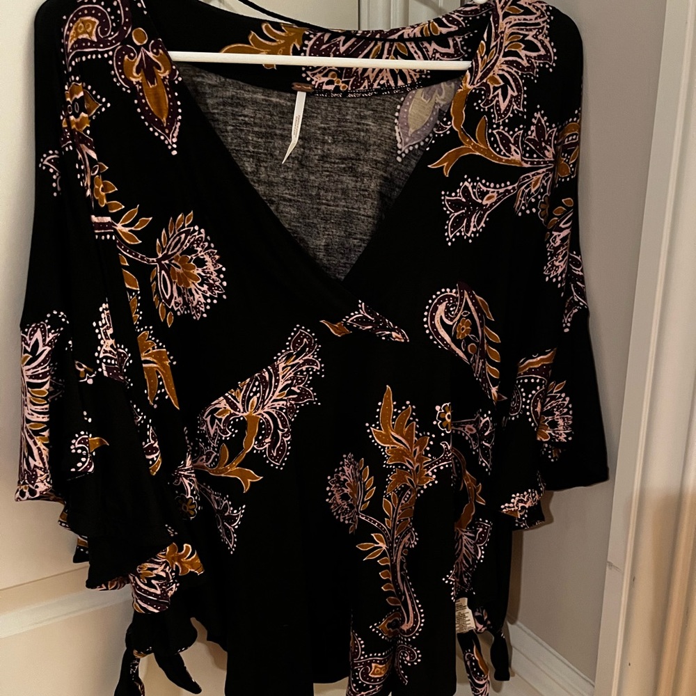 Free People Floral Blouse Size S Like New